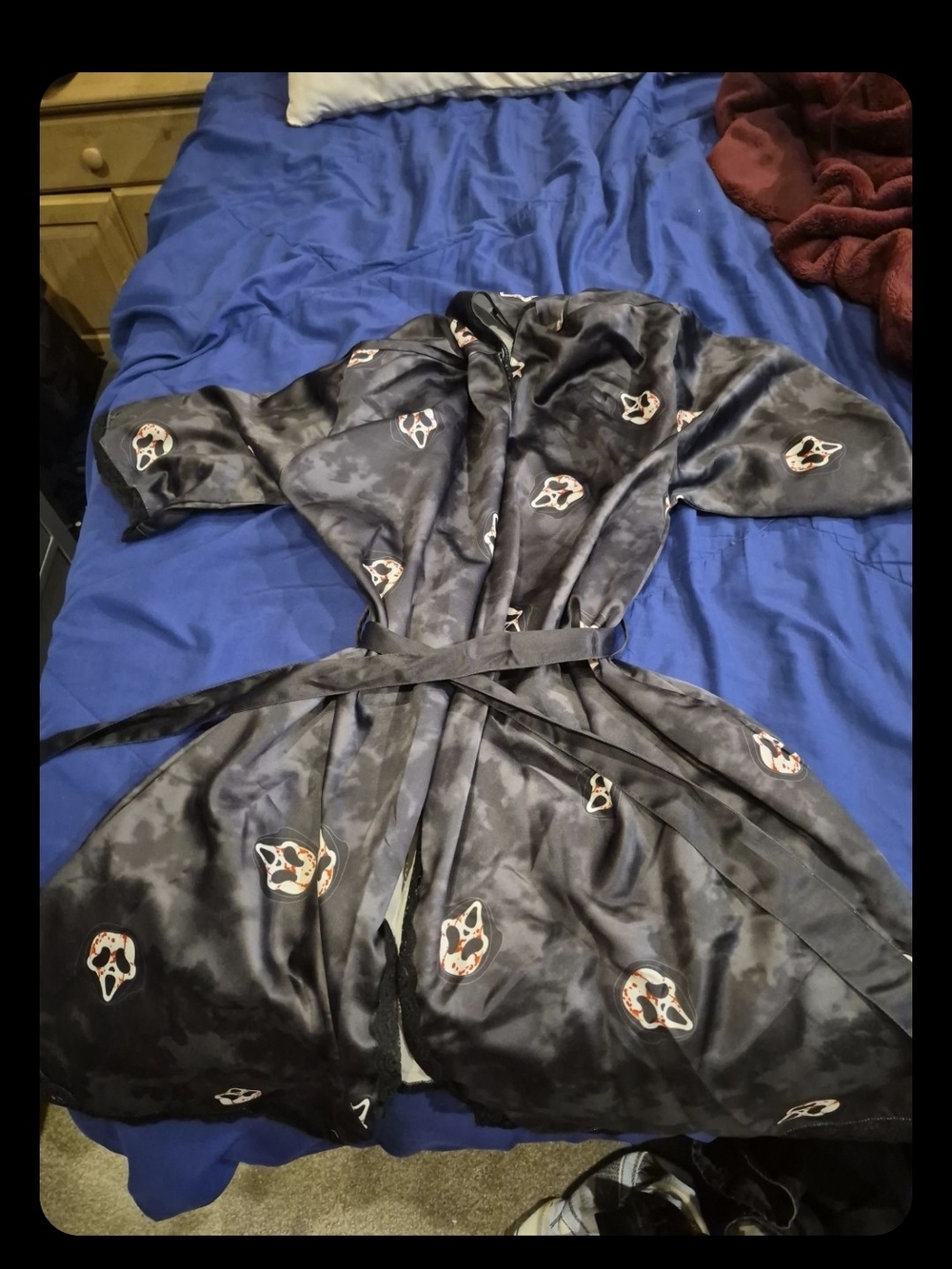 Silky Black Scream Robe!